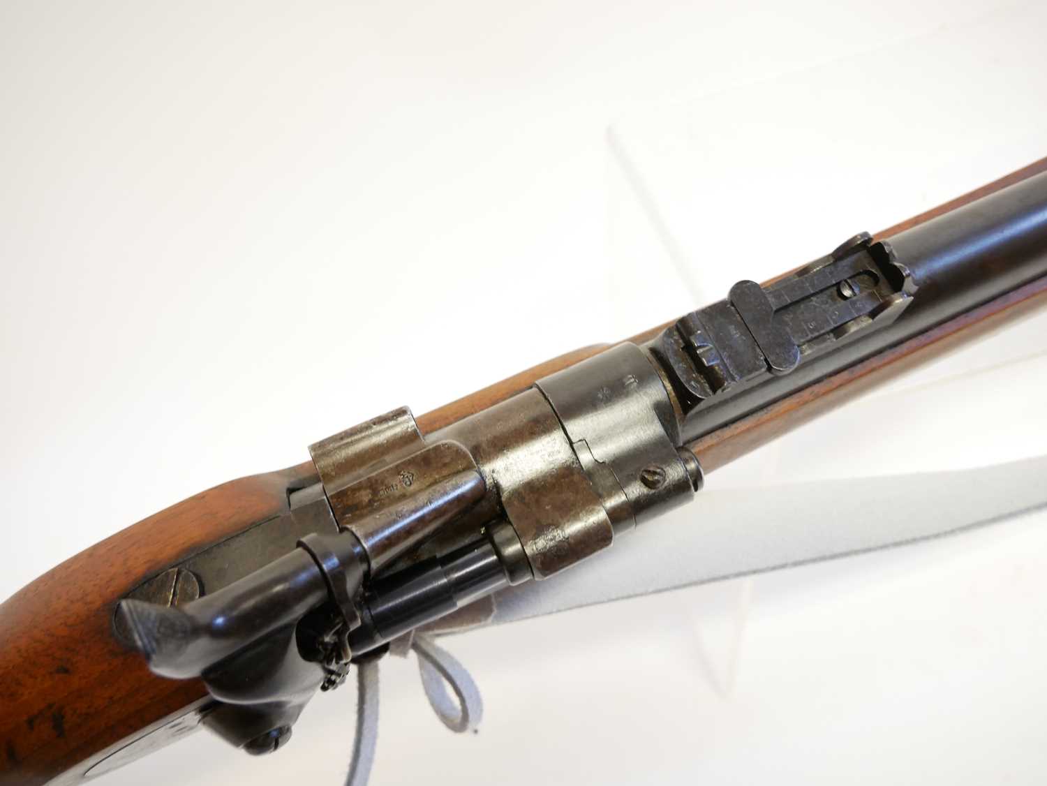Enfield MkII* three band.577 Snider rifle, 36inch barrel fitted with bayonet lug and folding - Image 7 of 17
