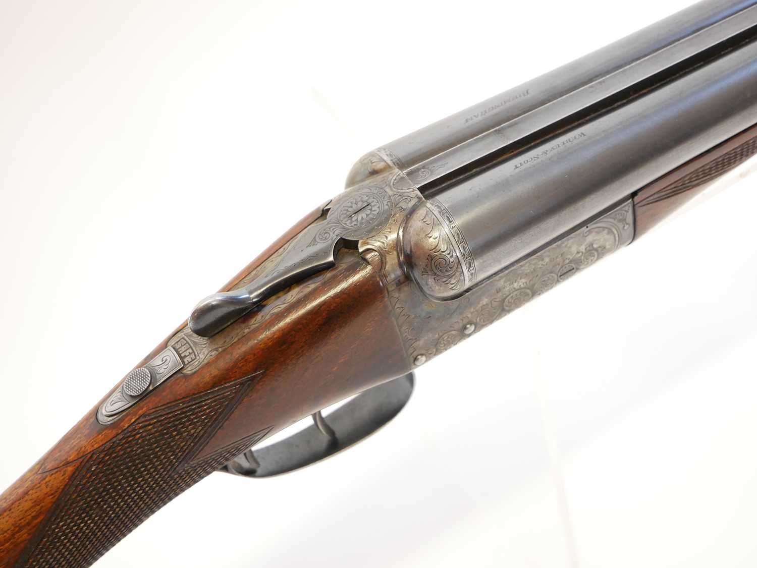 Webley and Scott 12 bore side by side shotgun, serial number 134551, 28 inch barrels with 2 3/4 inch - Image 5 of 15