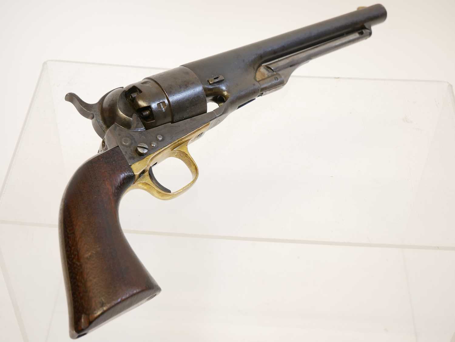 Colt Army .44 percussion revolver, serial number 16442 matching throughout, 8 inch round barrel with - Image 3 of 11