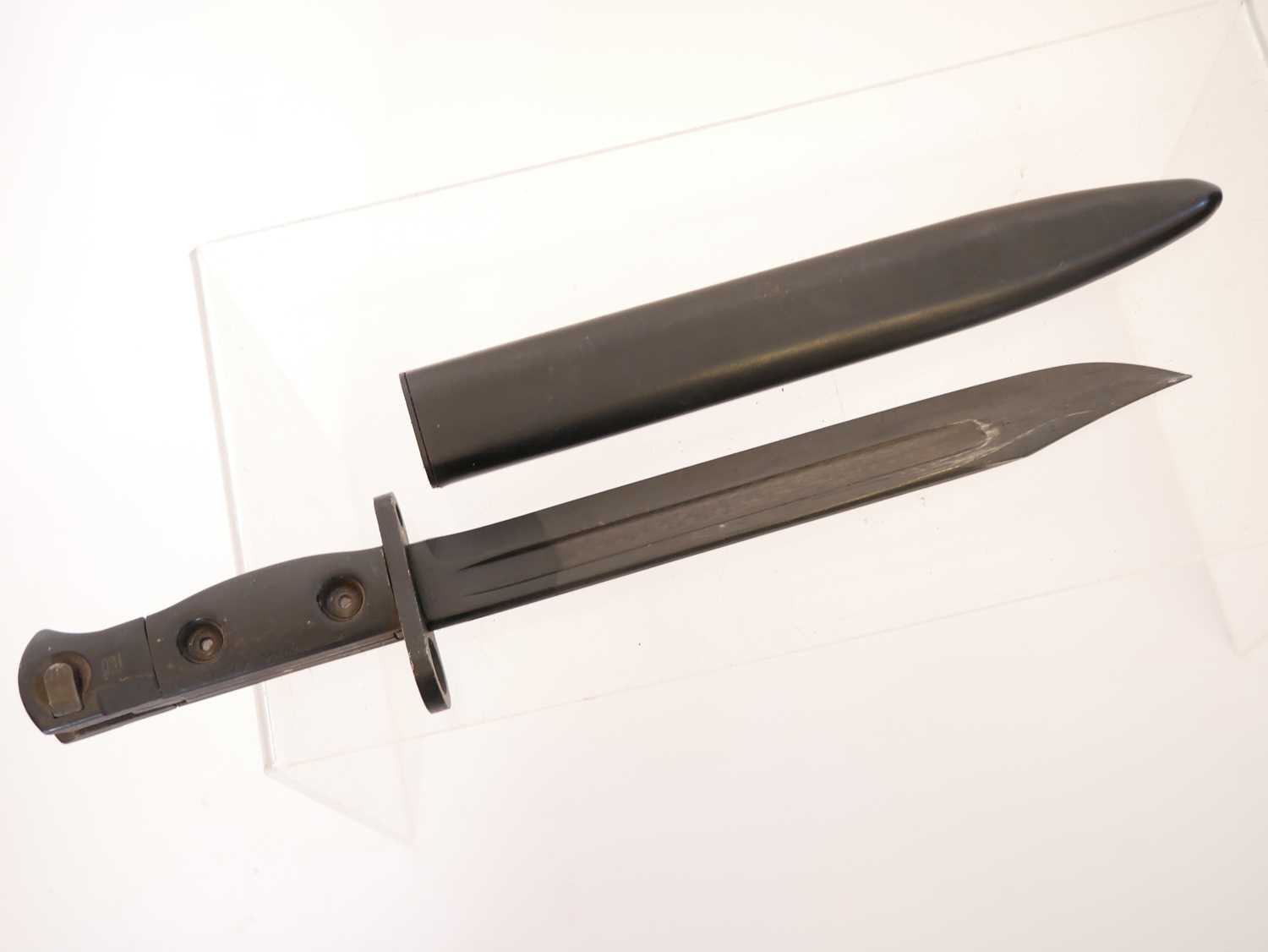 British L1A4 knife bayonet and scabbard for the SLR rifle. Buyer must be over the age of 18. Age - Image 3 of 5