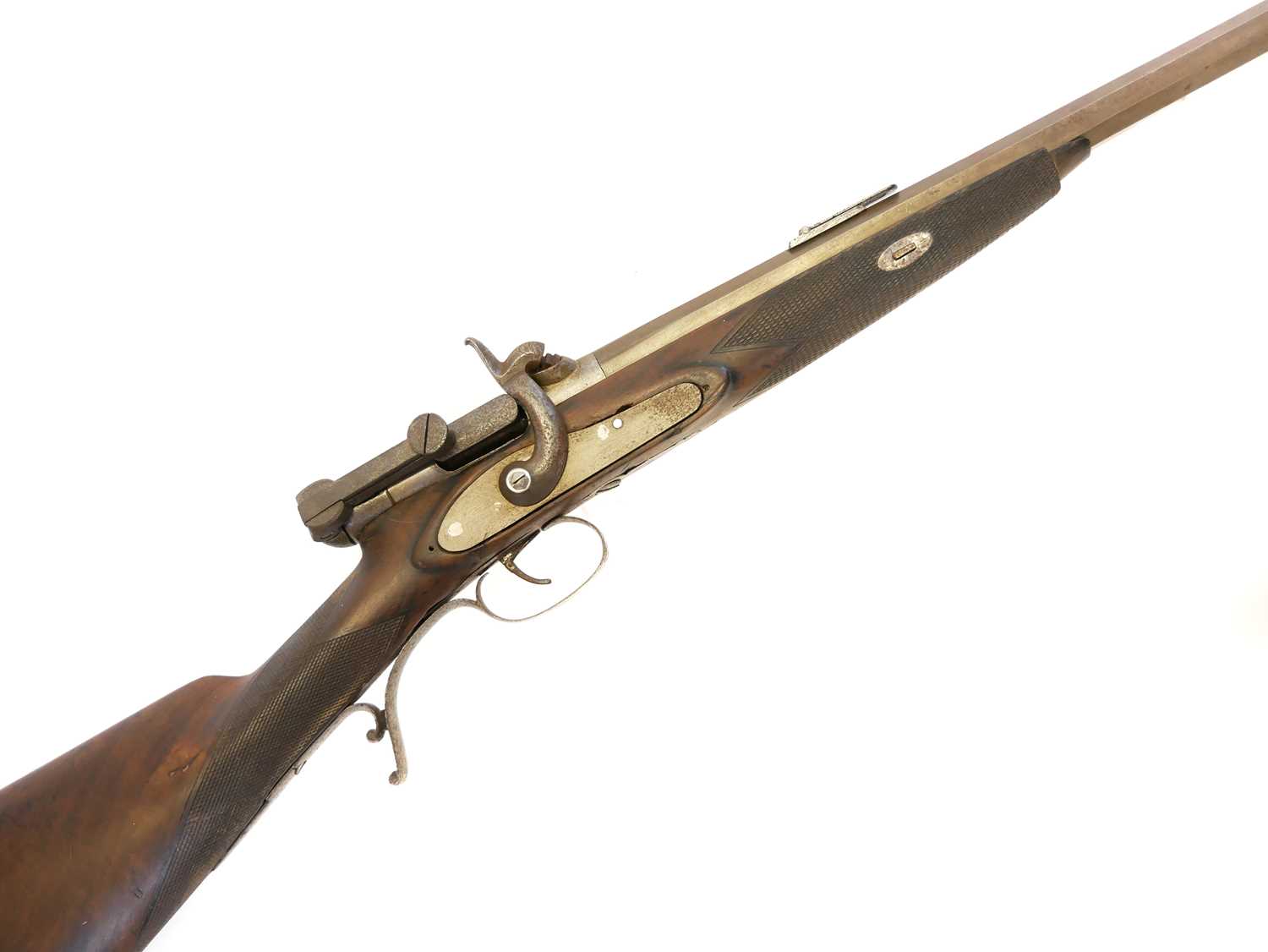 Calisher and Terry patent 52 bore percussion capping breech loading rifle, for restoration, 29inch