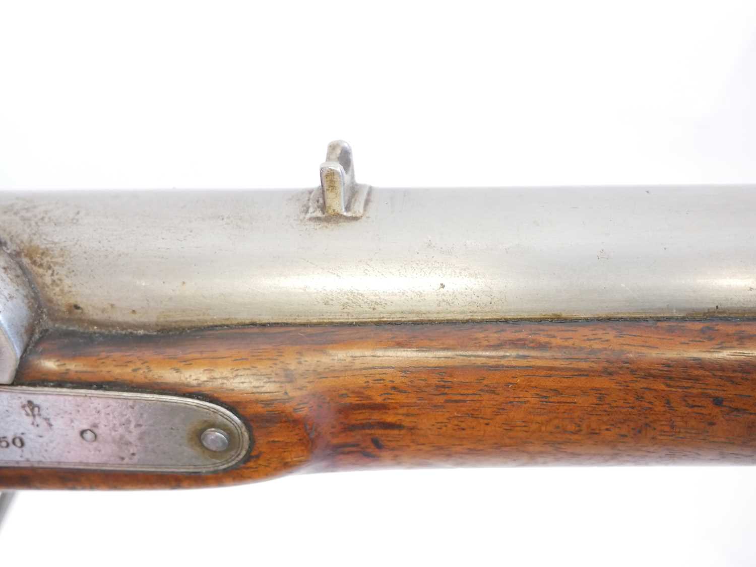 Percussion P42 .750 musket, 39inch sighted barrel, the lock stamped with a crown and VR over Tower - Image 8 of 19