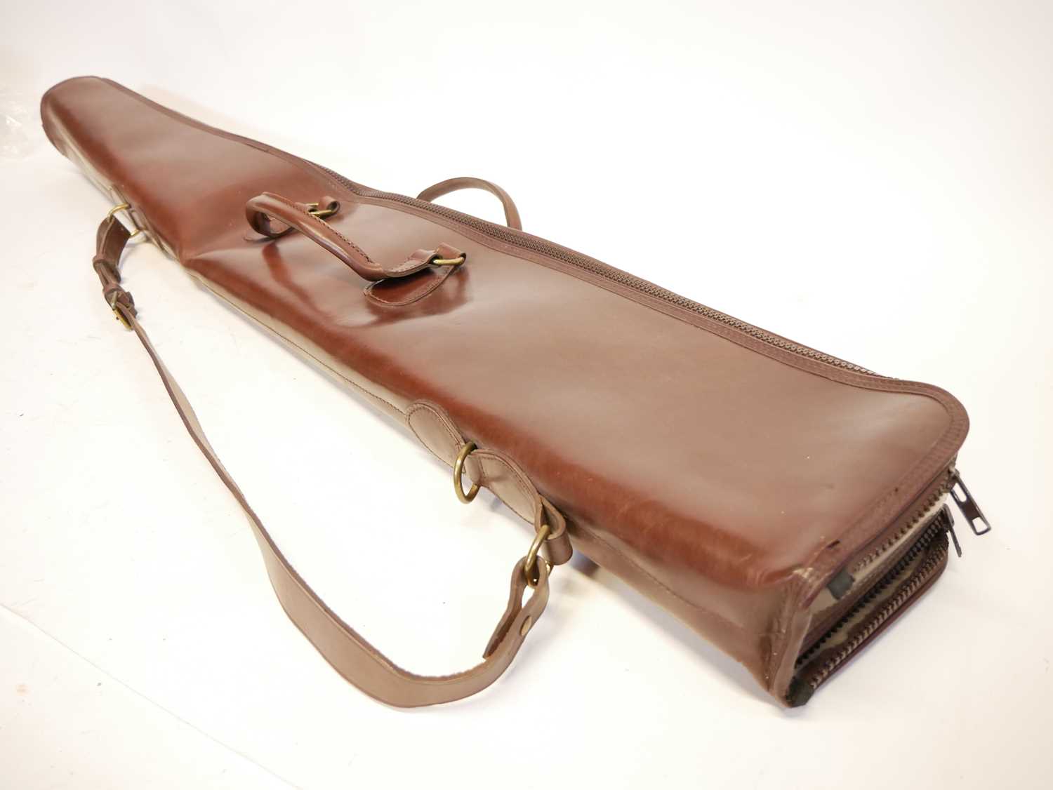 Good quality leather double gun slip 124cm overall length - Image 2 of 7