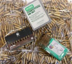 .243 Ammunition, dies and cases, to include 20 rounds of RWS 96grain expanding tip, also and RCBS