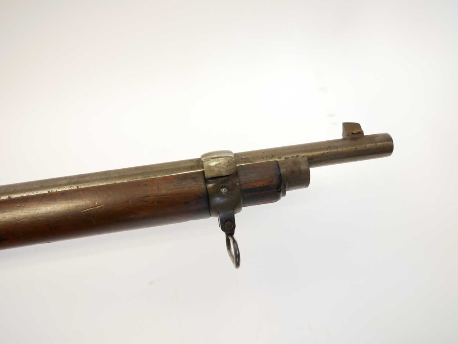 Steyr m.1885 Portuguese Guedes 8x60R rifle, serial number 4338, 32inch barrel, blocked as an early - Image 11 of 14
