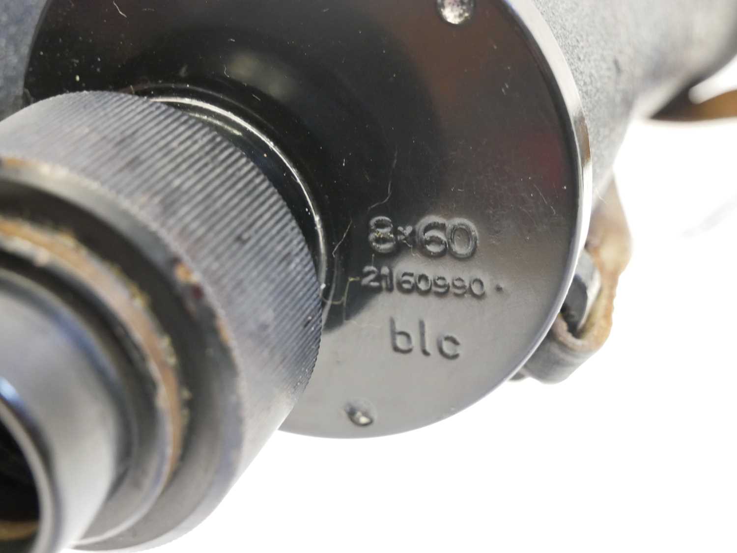 Pair of WWII German U-boat commanders 8x60 binoculars, stamped with manufacturer code BLC for Carl - Image 7 of 16