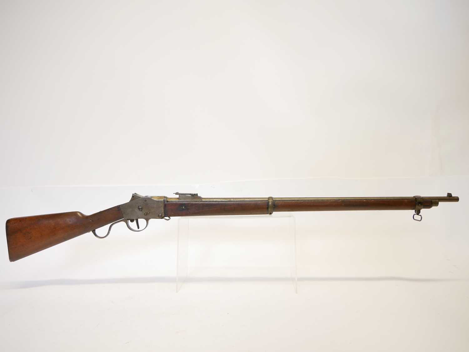 Steyr m.1885 Portuguese Guedes 8x60R rifle, serial number 4338, 32inch barrel, blocked as an early - Image 2 of 14