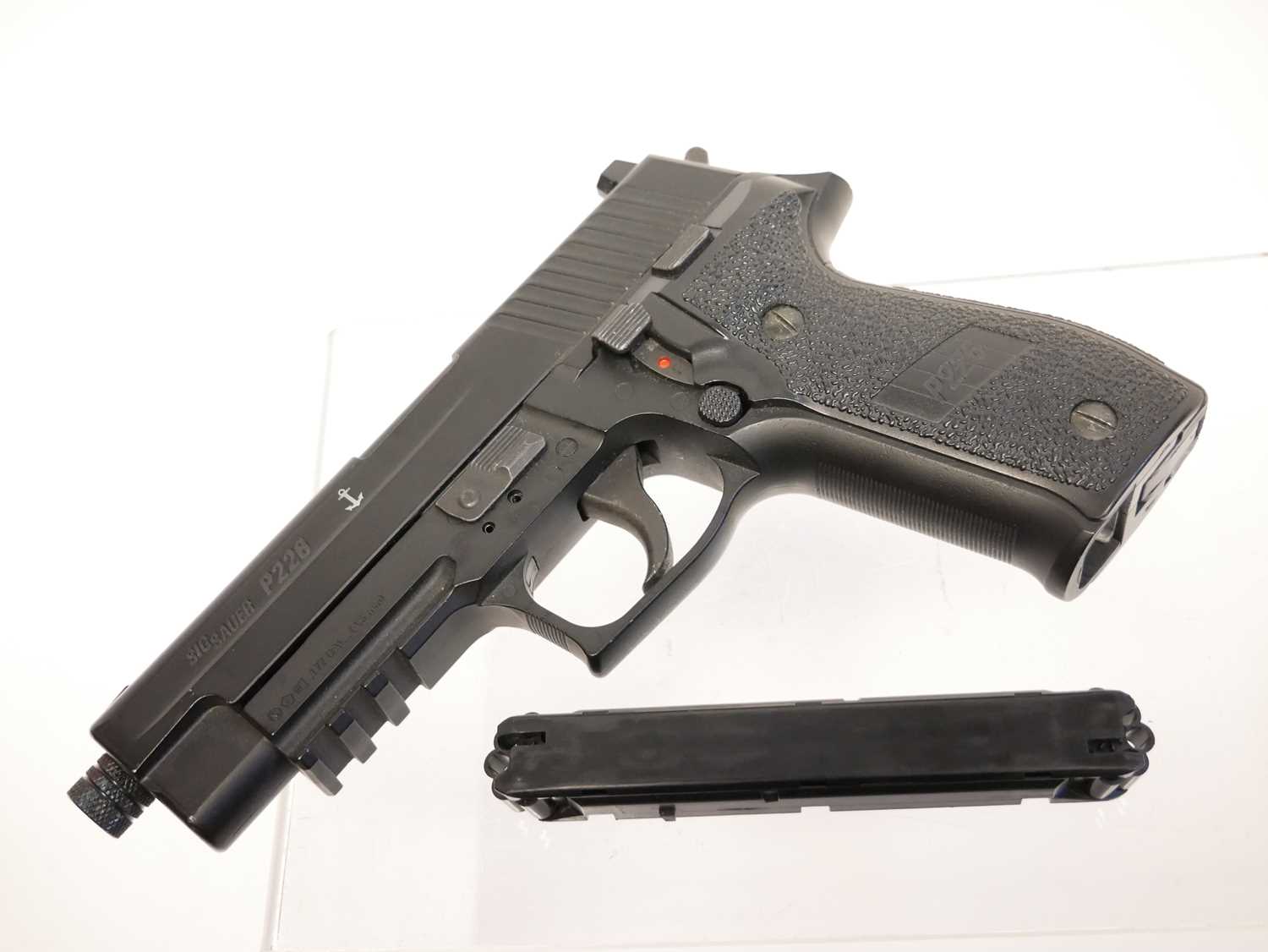 Sig Sauer P226 .177 blowback air pistol serial number 15J04362, with one double-end rotary magazine. - Image 6 of 6