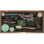 Cased 54 bore percussion revolver