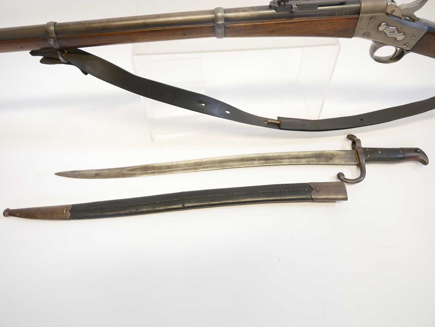 Danish Remington 11.7x51R M.1867 rolling block rifle, serial number 61233, 35inch barrel secured - Image 16 of 17