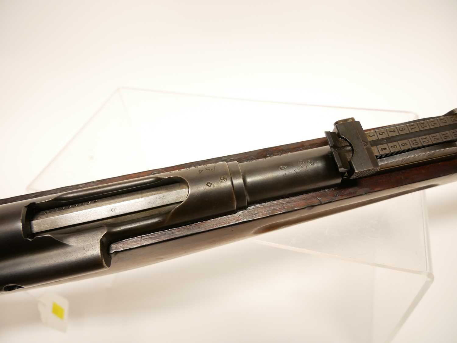 Schmidt Rubin 1911 7.5mm straight pull rifle, matching serial numbers 458583 to barrel, receiver, - Image 8 of 18