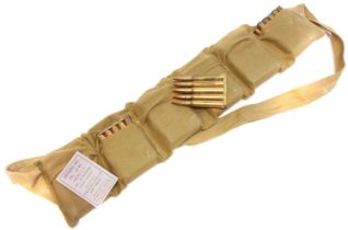 Bandolier of .30-06 ammunition, to include ten clips of five rounds manufactured by Winchester