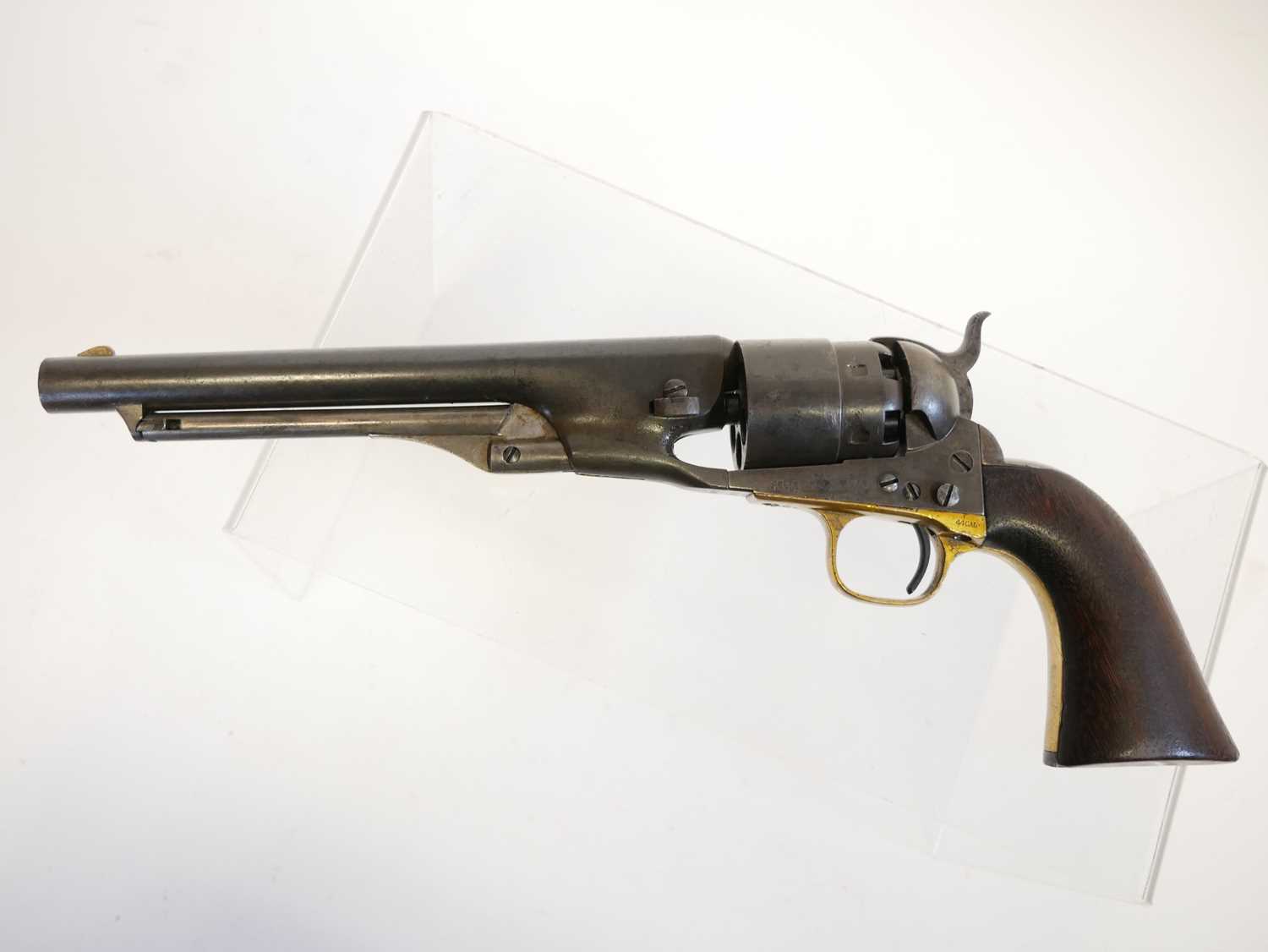 Colt Army .44 percussion revolver, serial number 16442 matching throughout, 8 inch round barrel with - Image 6 of 11