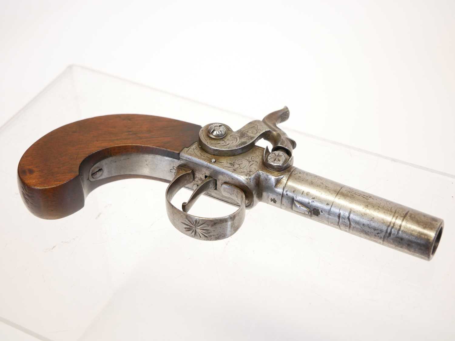 Hetherington of Nottingham 48 bore percussion pistol, with 2.5 inch barrel ,boxlock action - Image 2 of 9