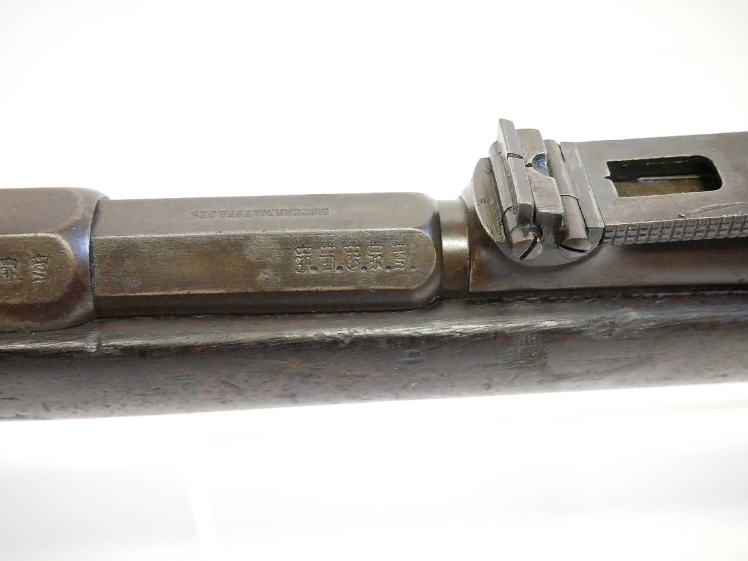 Mauser 1871 pattern 11x60R bolt action rifle, serial number 6770L, 33inch barrel secured by three - Image 8 of 20