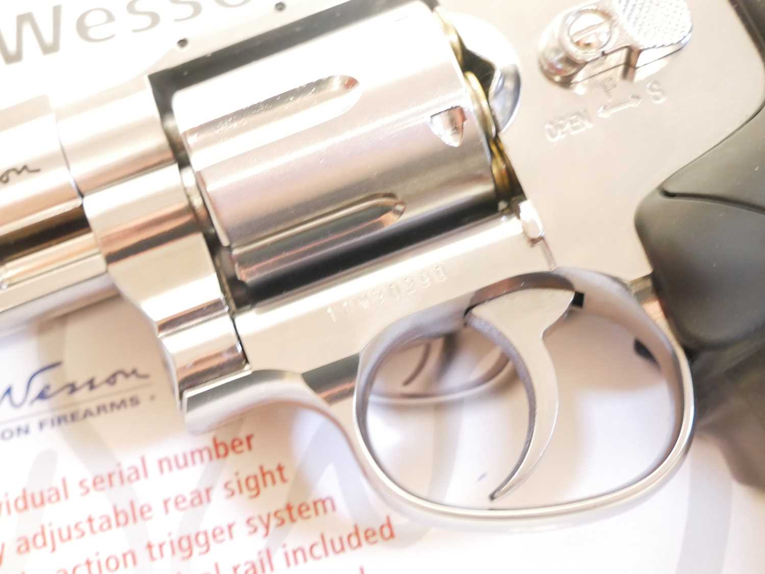 Dan Wesson ASG .177 CO2 Air Pistol revolver, serial number 11M90290, stainless steel finish, 2.5inch - Image 3 of 7