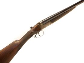 William Evans 12 bore side by side shotgun, serial number 12714, 30 inch barrels, with half and