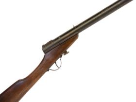 Benjamin Model E front pump air rifle, in non working condition, with 22 inch barrel. No licence