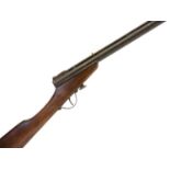 Benjamin Model E front pump air rifle, in non working condition, with 22 inch barrel. No licence