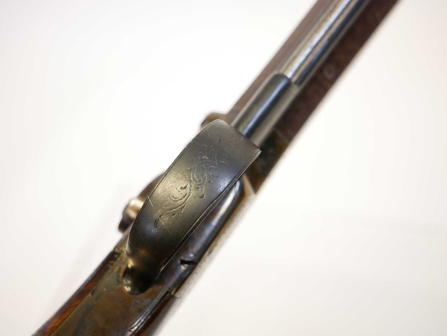 Gurney of London 34 bore percussion pistol, with 4 inch Damascus octagonal barrel with underside - Image 7 of 13