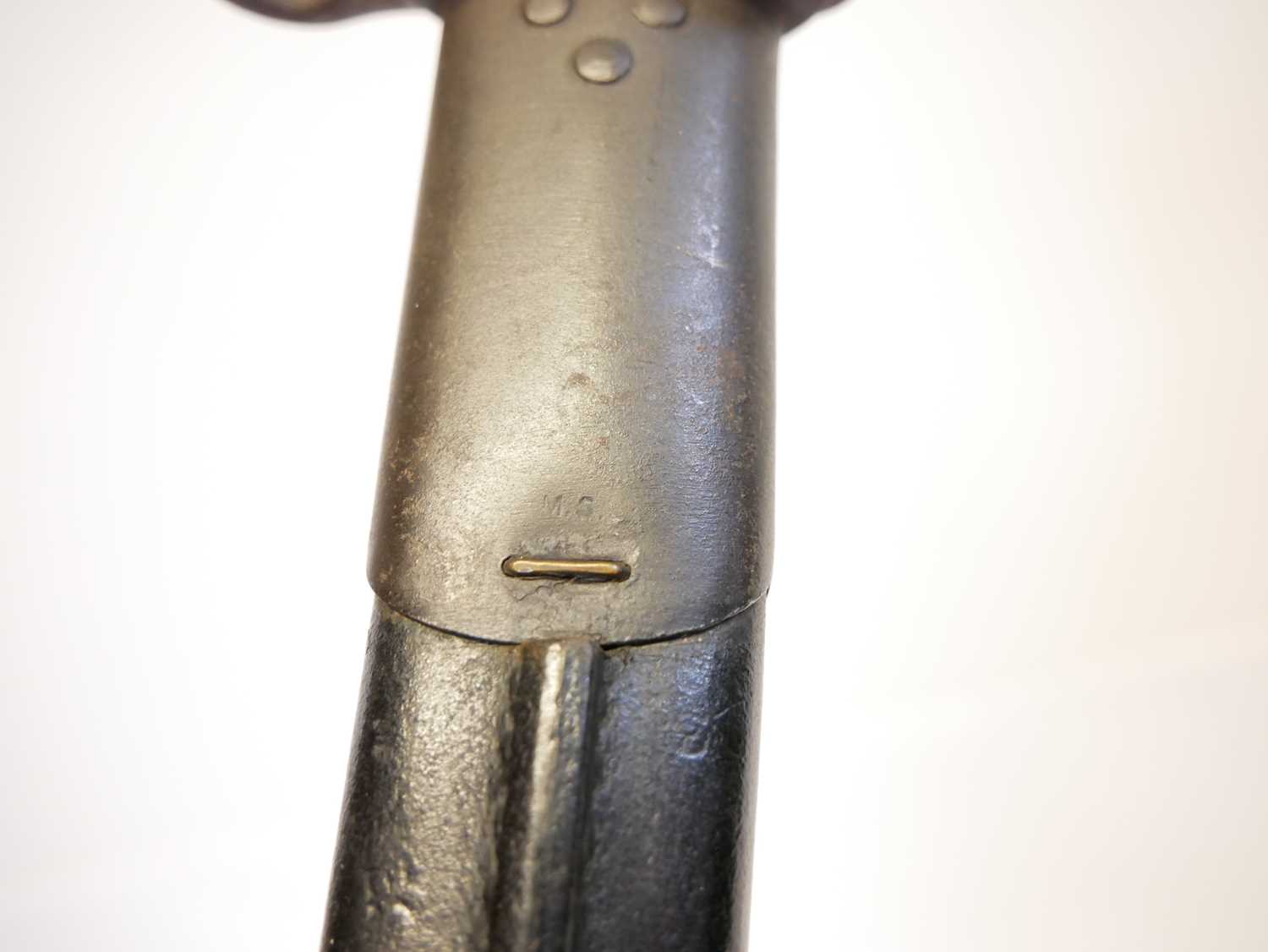 Remington P17 bayonet and scabbard, with rare 1918 acceptance stamp to the ricasso along with - Image 8 of 8