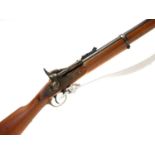Enfield MkII* three band.577 Snider rifle, 36inch barrel fitted with bayonet lug and folding