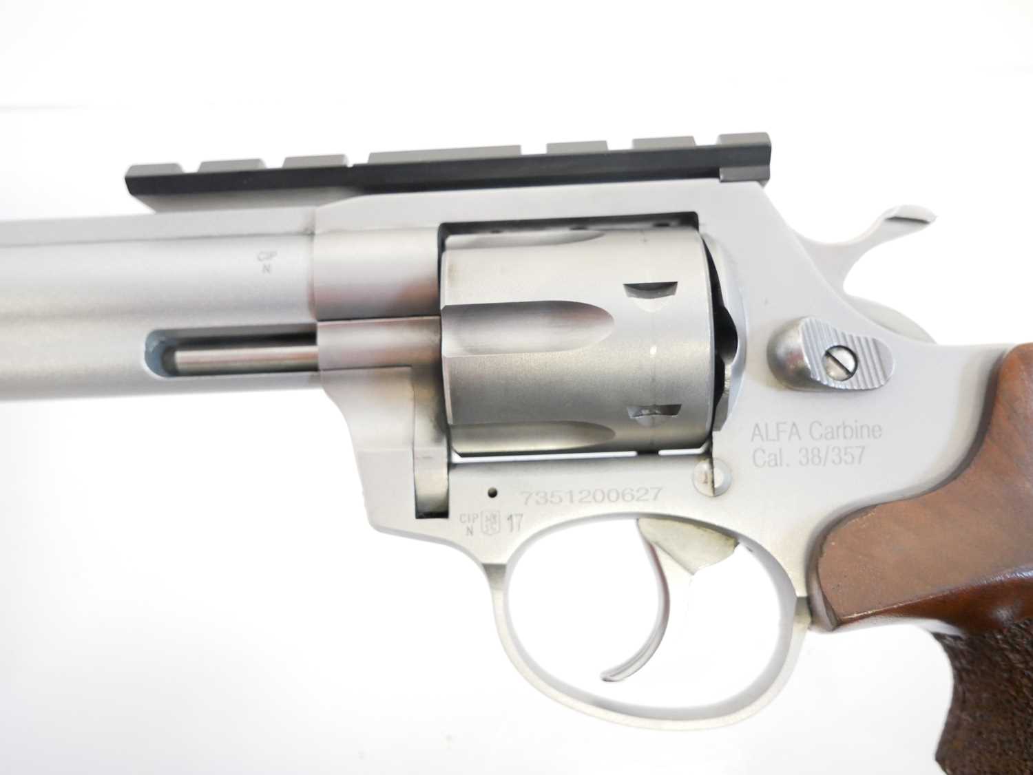 Alfa Brno .357 long barrel revolver, serial number 7351200627, 12 inch barrel, fitted with Picatinny - Image 7 of 13