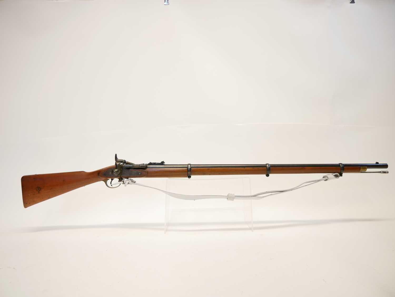 Enfield MkII* three band.577 Snider rifle, 36inch barrel fitted with bayonet lug and folding - Image 2 of 17