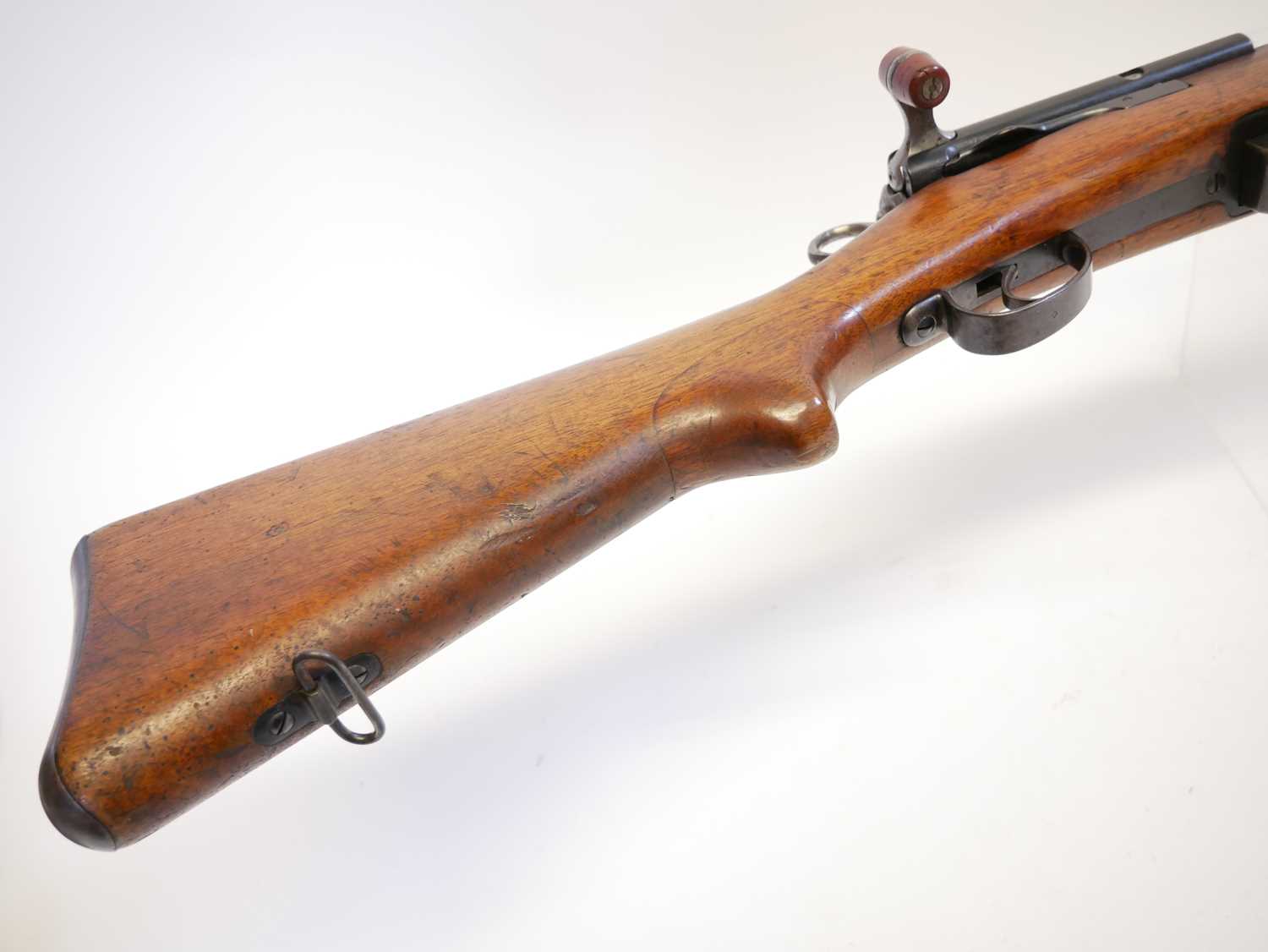 Schmidt Rubin 1896/ 1911 7.5mm straight pull rifle, matching serial numbers 314149 to barrel, - Image 9 of 20