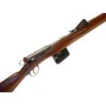 Schmidt Rubin 1889 7.5x 53.5mm straight pull rifle, matching serial numbers 119667, with 30" barrel,