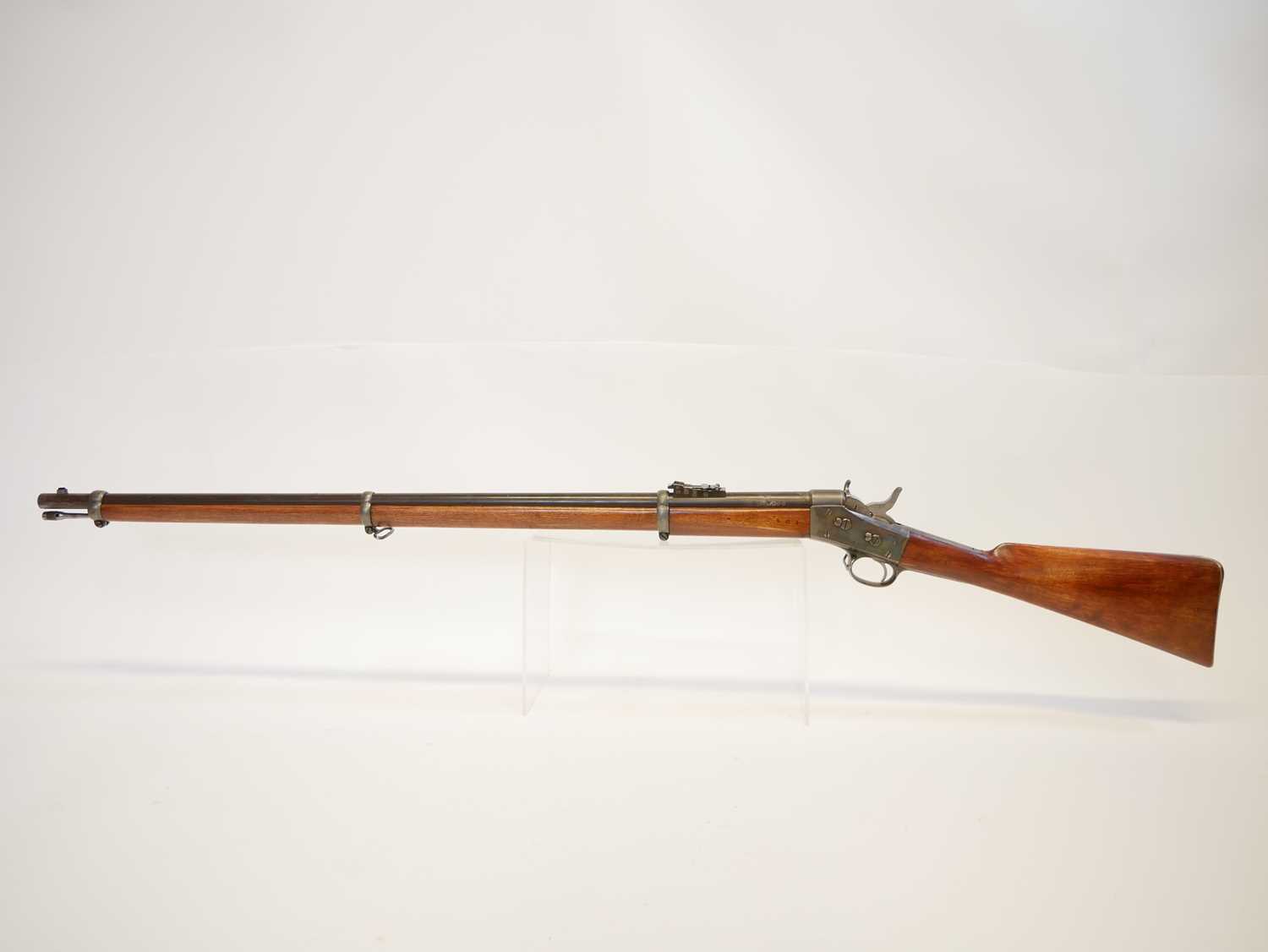 Swedish Remington 12.11x44R M1867 rolling block rifle, serial number 2401, 36inch barrel secured - Image 13 of 13