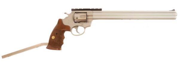 Alfa Brno .357 long barrel revolver, serial number 7351200627, 12 inch barrel, fitted with Picatinny