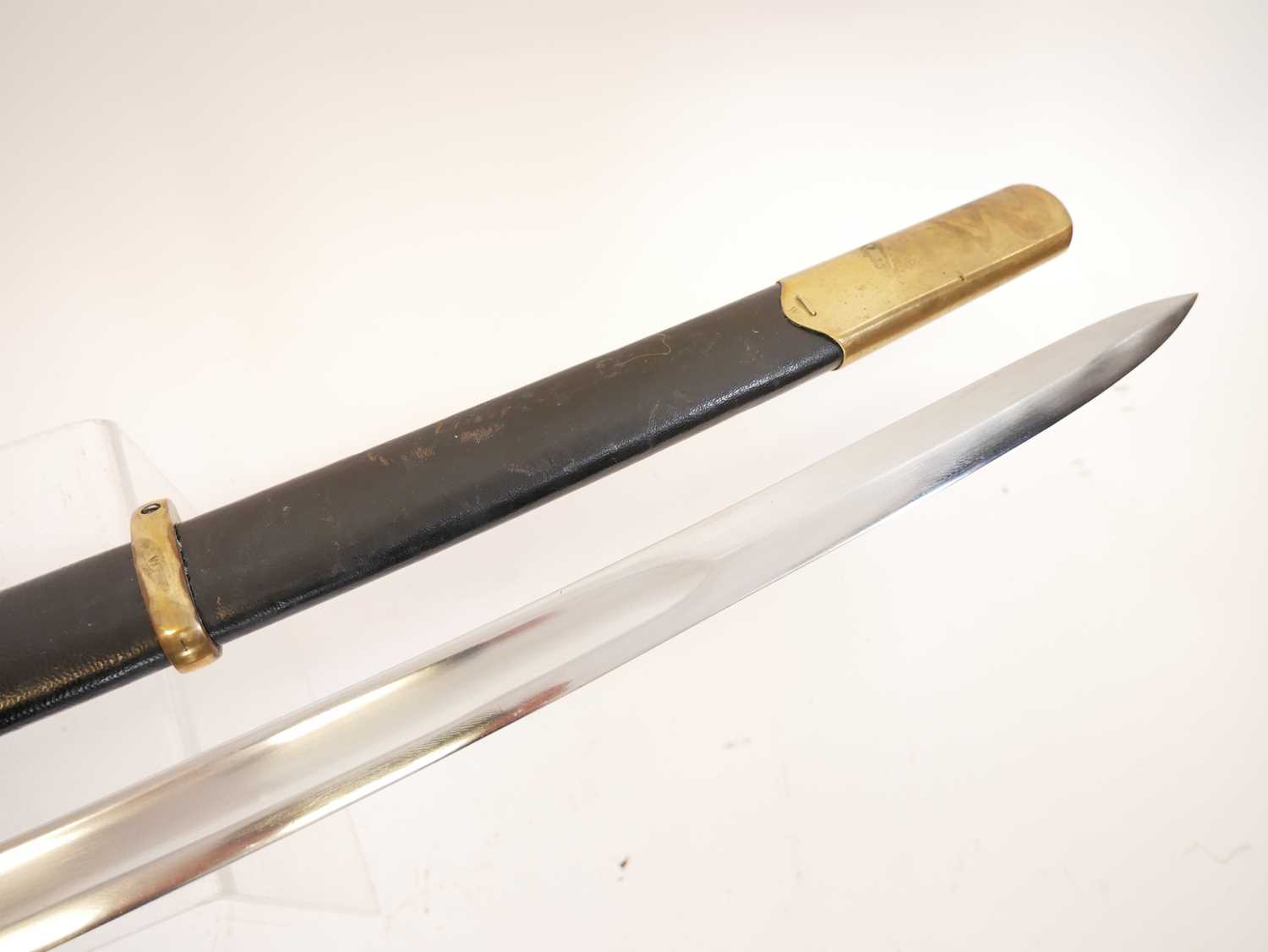 Reproduction copy of a Russian Cossak Shaska sword and scabbard. Buyer must be over the age of 18. - Image 7 of 9