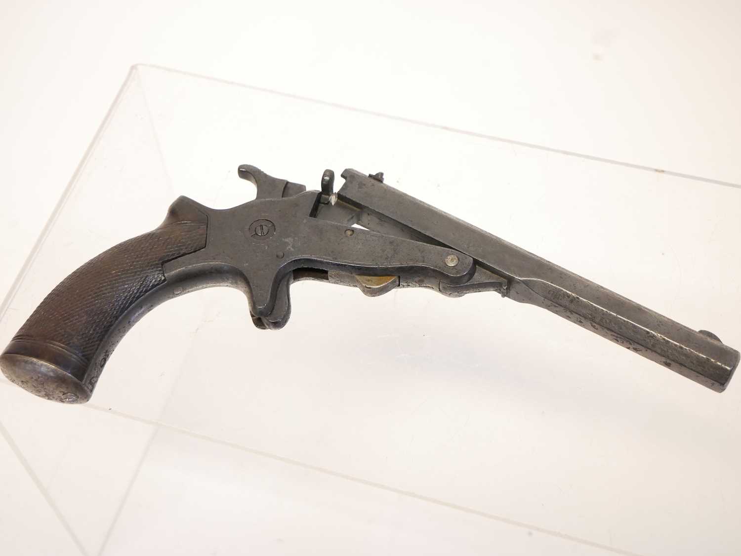 Tranter .360 rimfire single shot pistol, serial number 50573, 6inch sighted octagonal barrel, the - Image 8 of 8