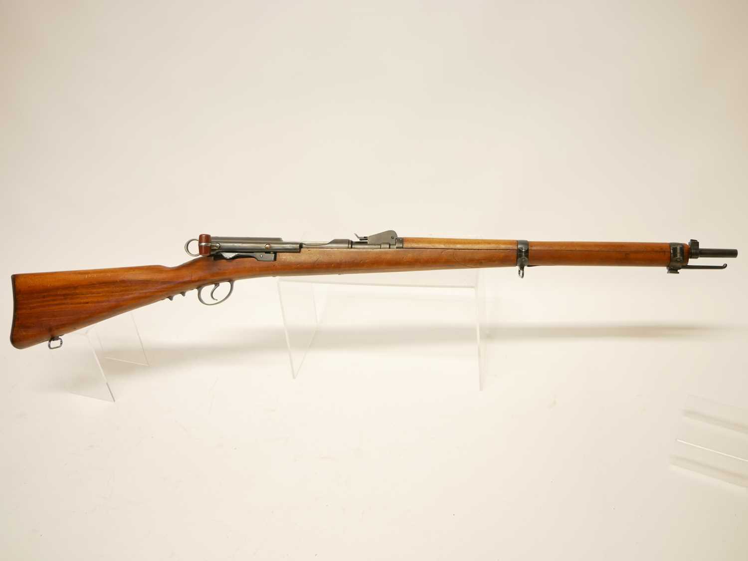 Schmidt-Rubin 7.5x53.5mm Kadett Model 1897 straight pull single shot rifle, 23 inch barrel with - Image 2 of 14