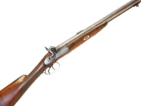 Belgian percussion Cape rifle / shotgun by V. Gulikers - Maquinay, with one rifled 20 bore barrel