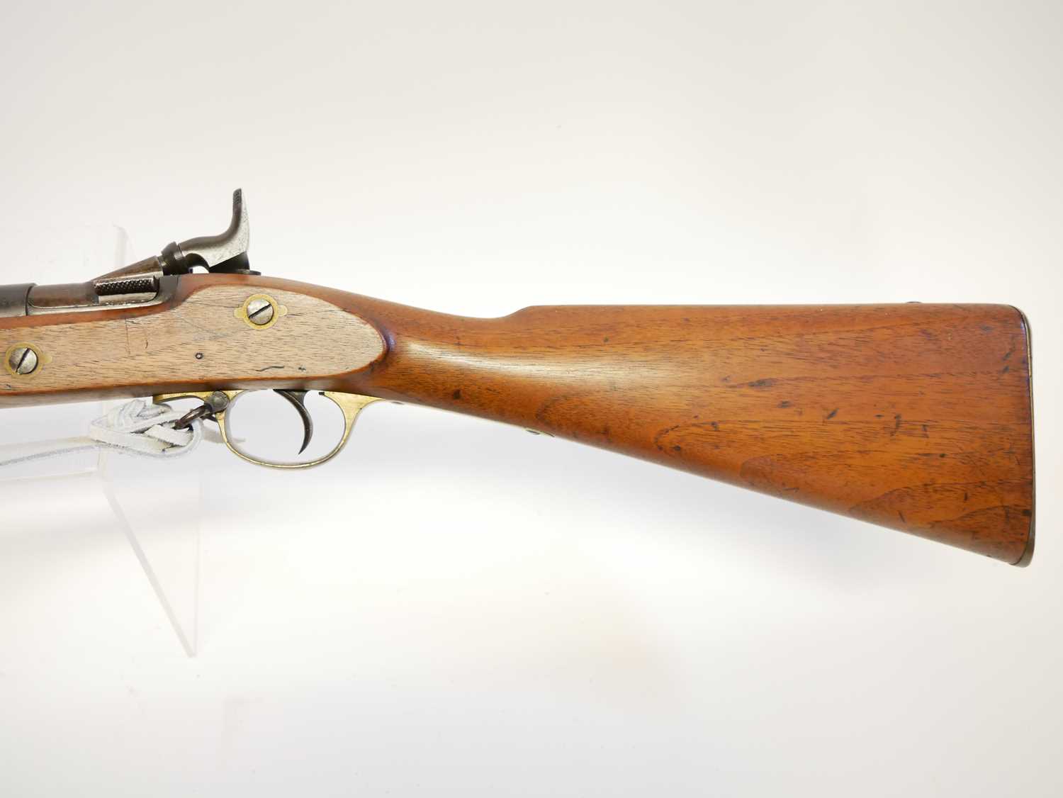 Enfield MkII* three band.577 Snider rifle, 36inch barrel fitted with bayonet lug and folding - Image 11 of 17