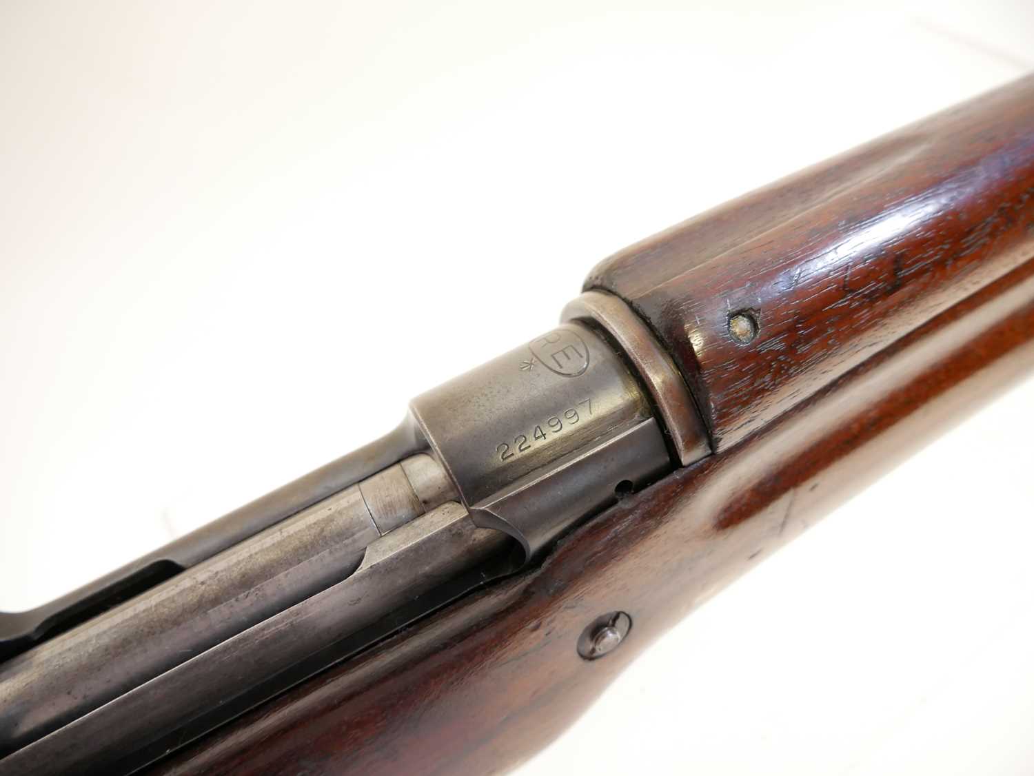 Remington Enfield P14 .303 bolt action rifle, 26 inch barrel, folding ladder sight (spring and - Image 8 of 17