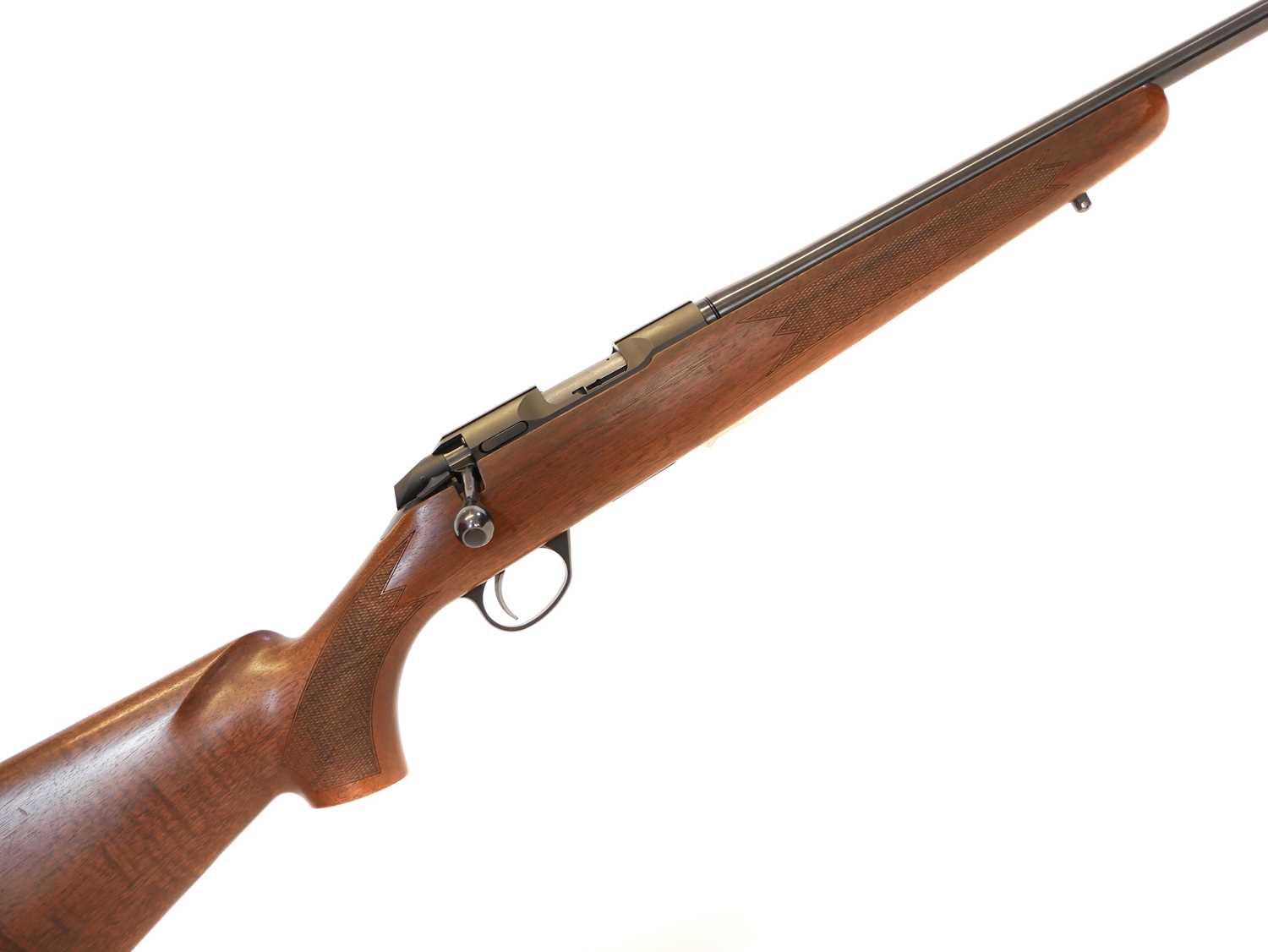 Sako PO4R .17HMR bolt action rifle with moderator, serial number H95182, 21.5inch barrel,