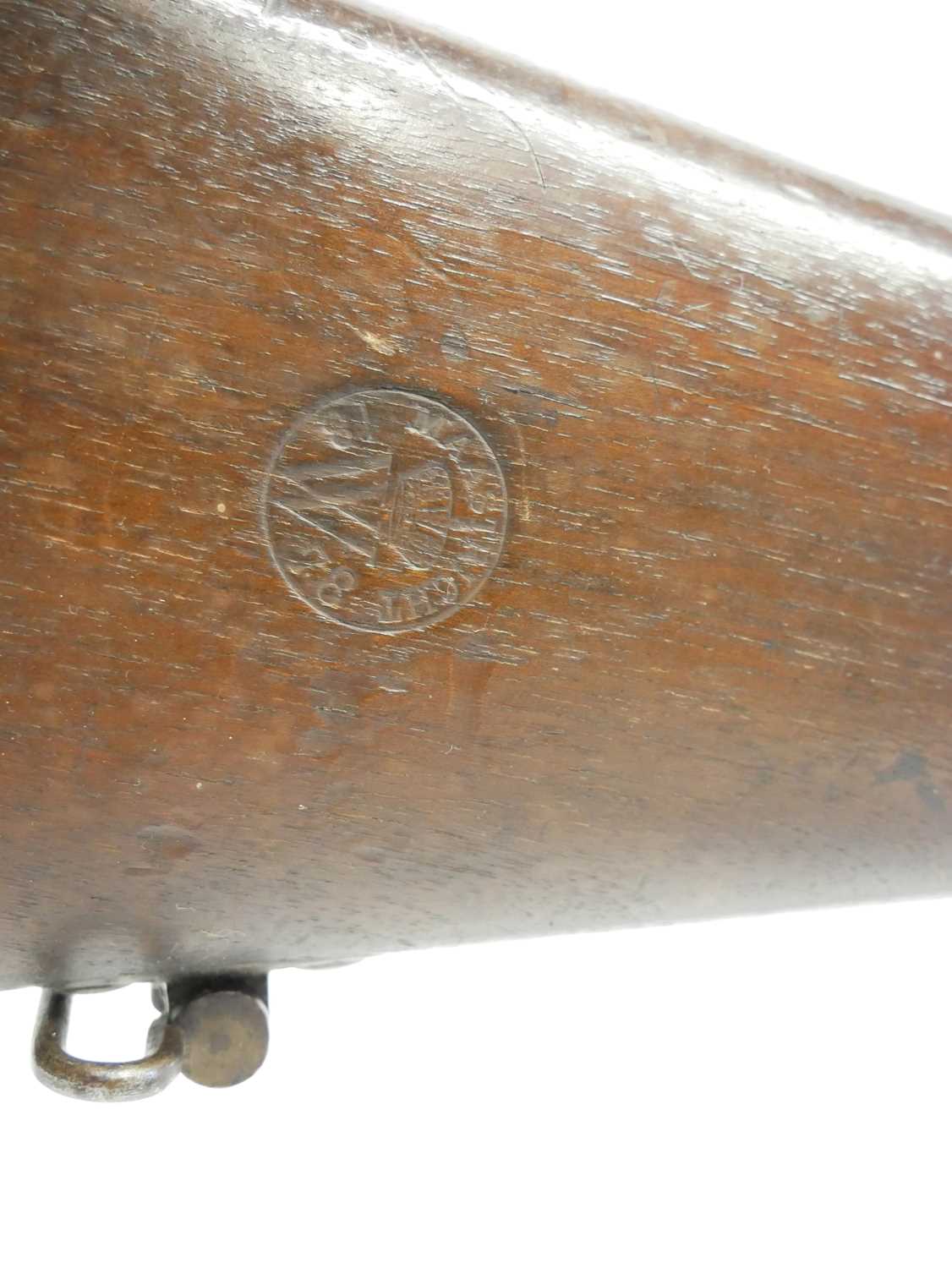 Dutch Beaumont-Vitali 1871/88 11mm bolt action rifle, serial number 46, 32inch barrel with tangent - Image 4 of 14