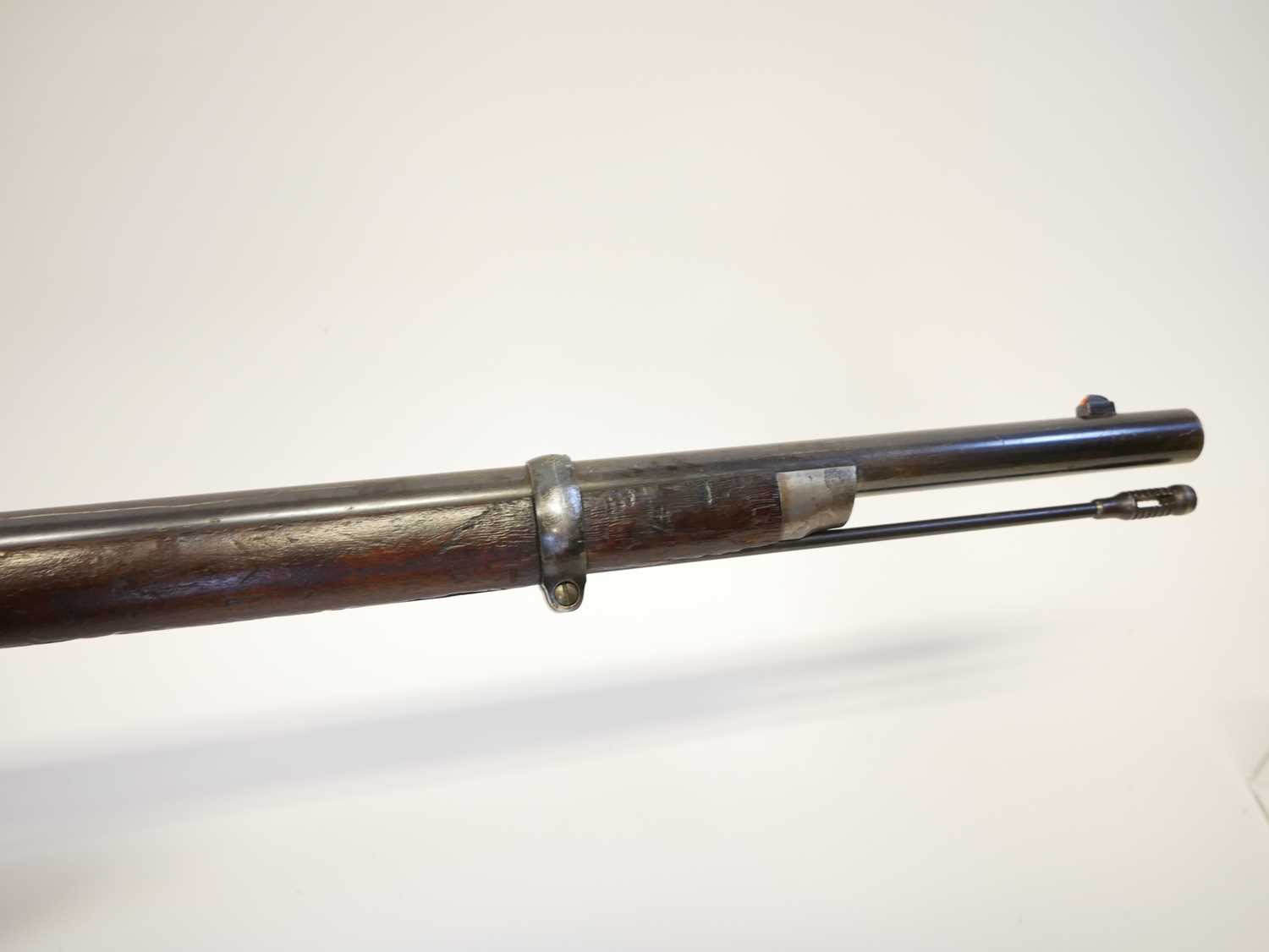 Remington rolling block rifle chambered in .43 Spanish, 36inch barrel with bayonet bar and folding - Image 7 of 14