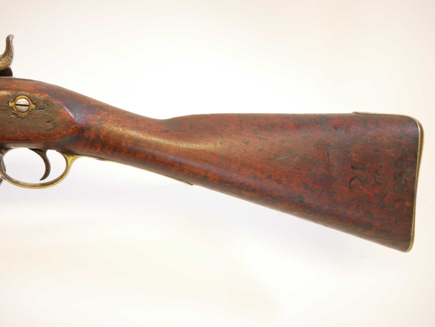 Percussion P42 .750 musket, 39inch sighted barrel, the lock stamped with a crown and VR over Tower - Image 13 of 19