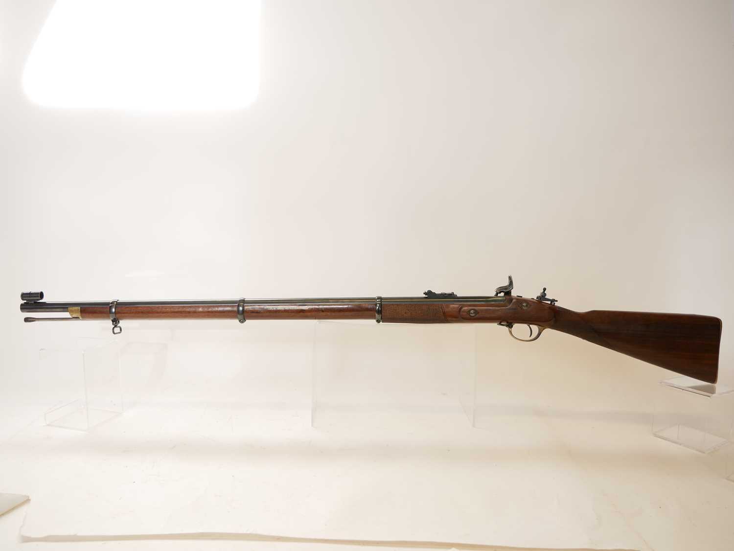 Euroarms .451 percussion muzzle loading three band Enfield type rifle, 35inch barrel with Henry - Image 13 of 16