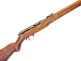 Krico .22lr semi auto rifle with Mauser K98 type stock, serial number 298774, 24inch barrel screw