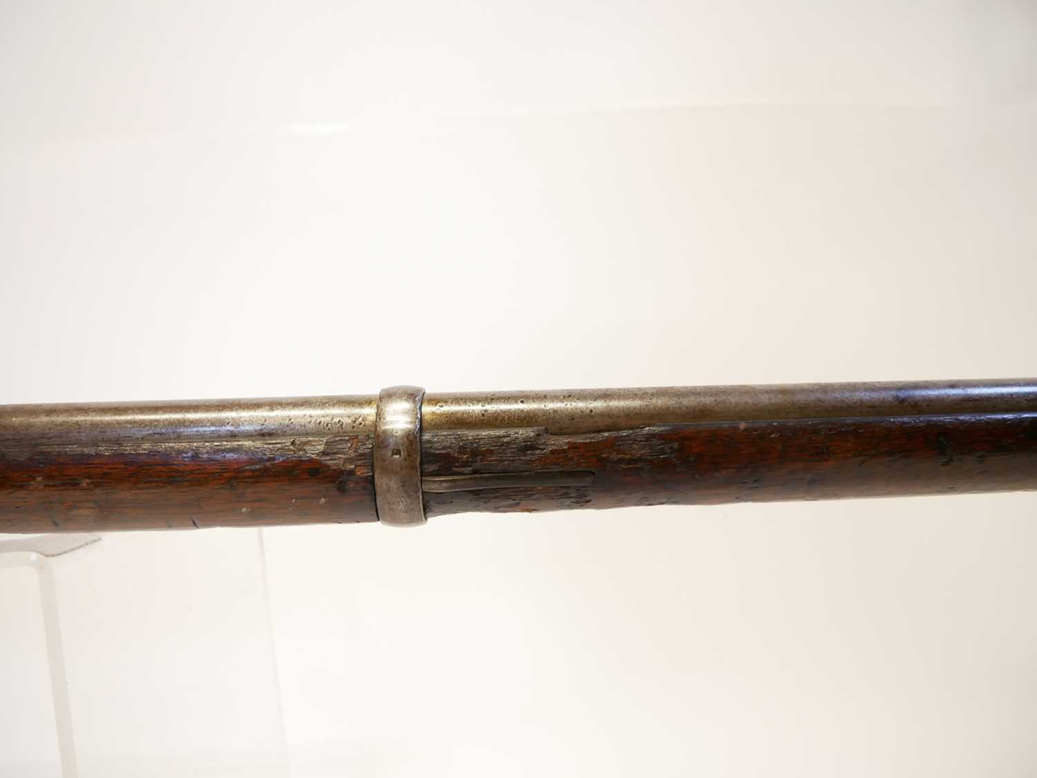 Remington rolling block rifle chambered in .50-70, 36inch barrel secured by three bands, with - Image 11 of 16