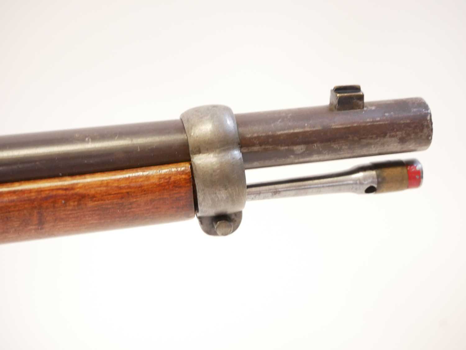 Swedish Remington 12.11x44R M1867 rolling block rifle, serial number 2401, 36inch barrel secured - Image 8 of 13