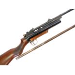 Webley Service .22 air rifle with a spare .25 calibre barrel, 25inch sighted barrel, the receiver