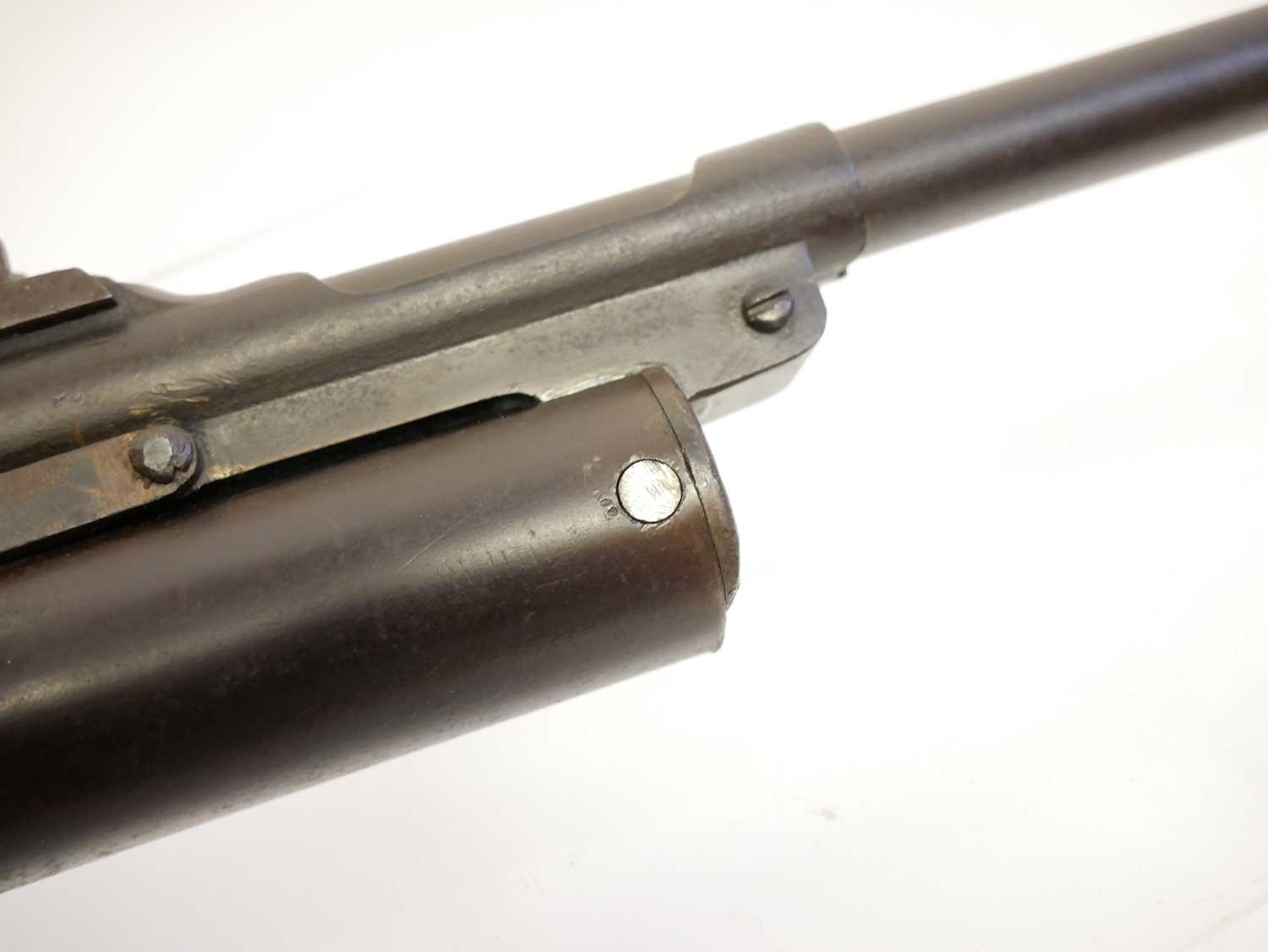 Webley and Scott Service Air Rifle MkII .22 calibre, the barrel linkages in need of repair, 25inch - Image 8 of 17