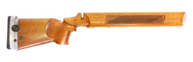 Target rifle butt stock, with adjustable butt plate. 72cm long