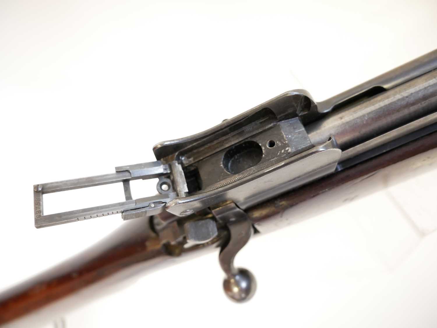 Remington Enfield P14 .303 bolt action rifle, 26 inch barrel, folding ladder sight (spring and - Image 6 of 17